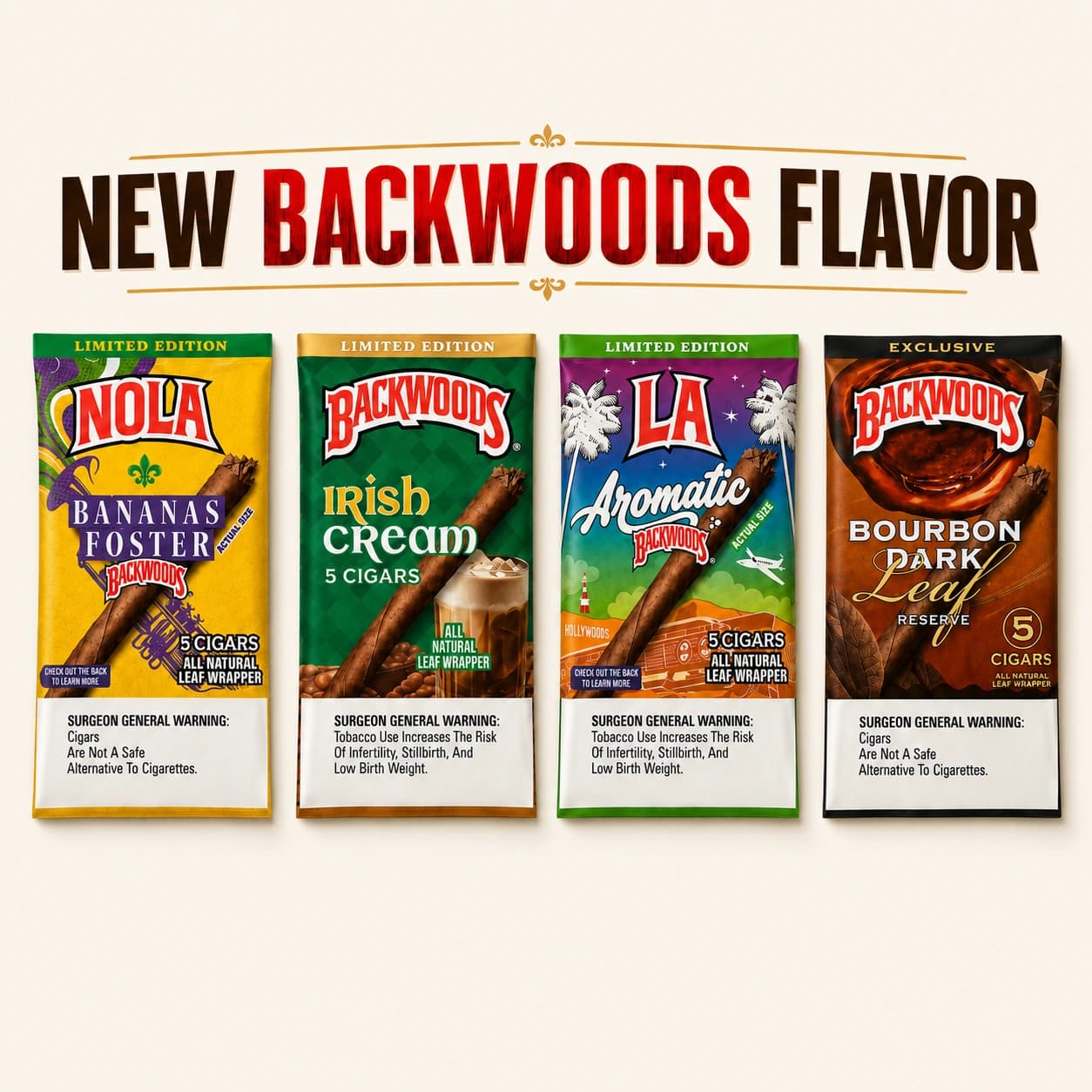 NEW BACKWOODS FLAVORS product listing