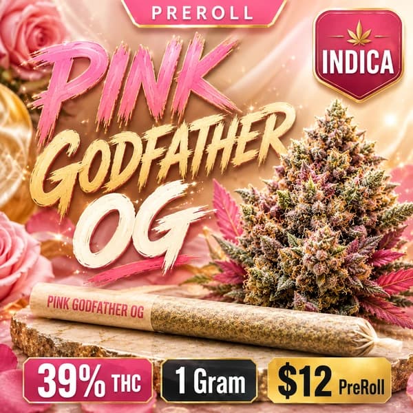 PINK GODFATHER OG 1G IND PRE-ROLL product listing