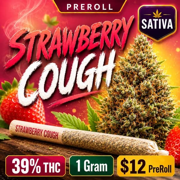 STRAWBERRY COUGH 1G SAT PRE-ROLL product listing